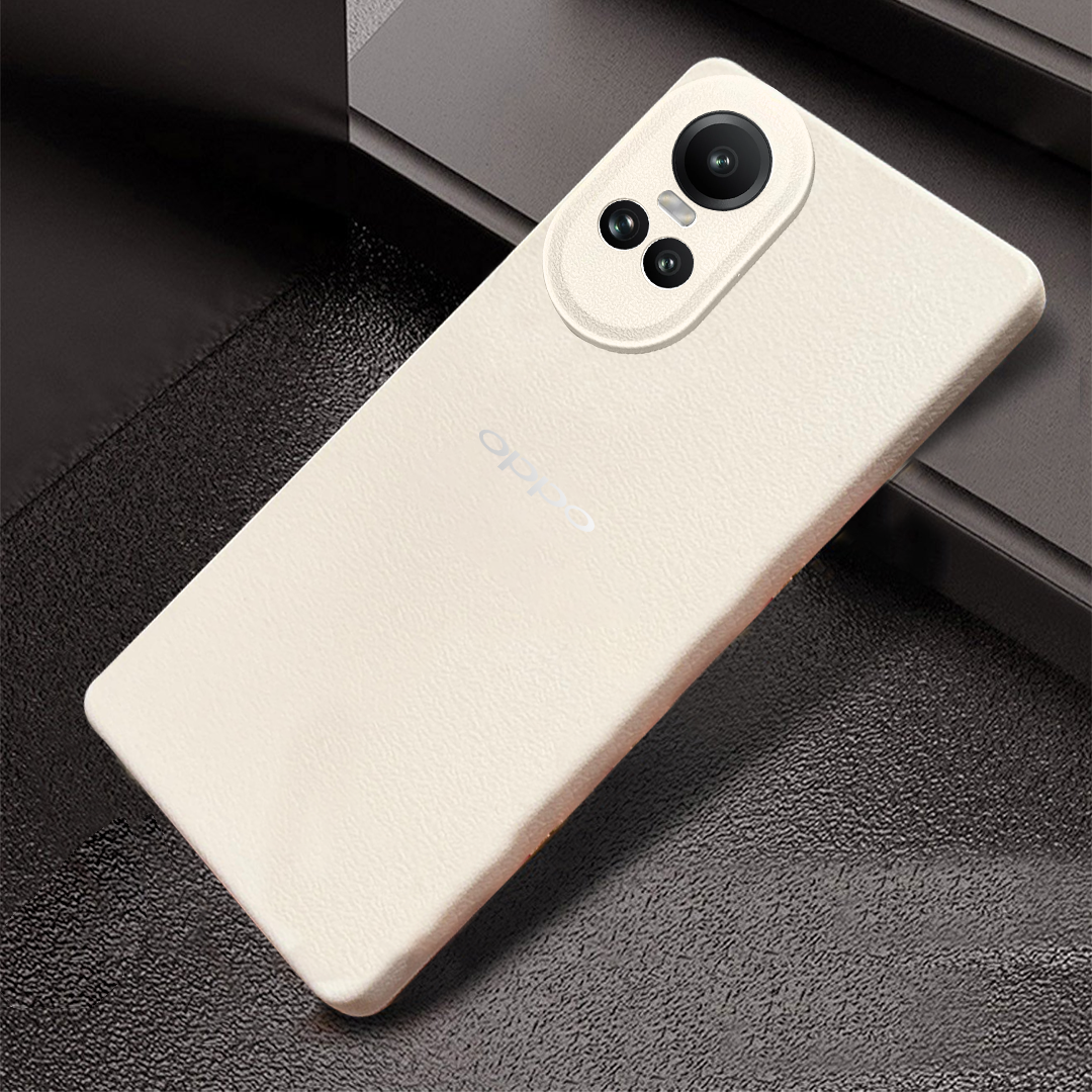 Oppo Reno 10 5G Solid Color Leather Texture Matte Phone Back Case