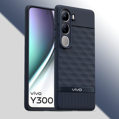 VIVO Y300 5G 3D Hexa Cube Design Drop Protection | Camera Protection TPU Back Case