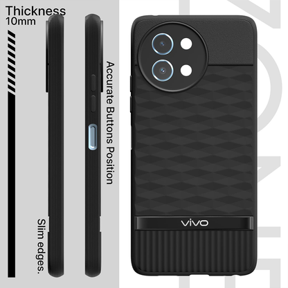 VIVO Y58 5G 3D Hexa Cube Design Drop Protection | Camera Protection TPU Back Case