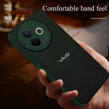 VIVO Y39 5G Vintage Leather Stitched Protective Back Case