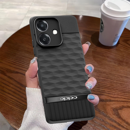 OPPO A3X 5G 3D Hexa Cube Design Drop Protection | Camera Protection TPU Back Case