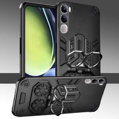 Vivo Y300 5G Armor knight Series Camera Protection 2 in 1 Shockproof Phone Cover with Kickstand