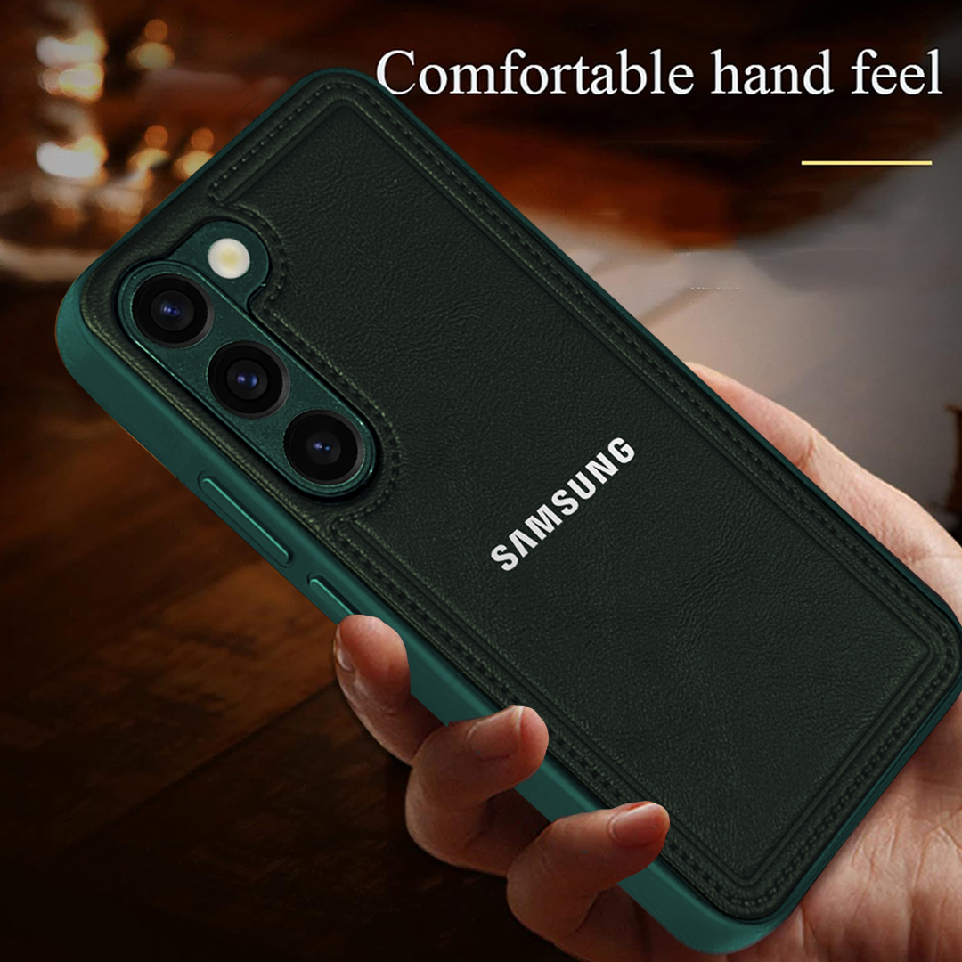 Samsung Galaxy S23 5G Vintage Leather Stitched Protective Back Case