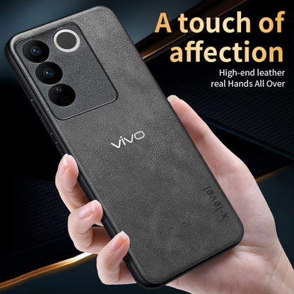 VIVO T3 5G Business Style PU LEATHER PROTECTIVE BACK CASE WITH CAMERA PROTECTION