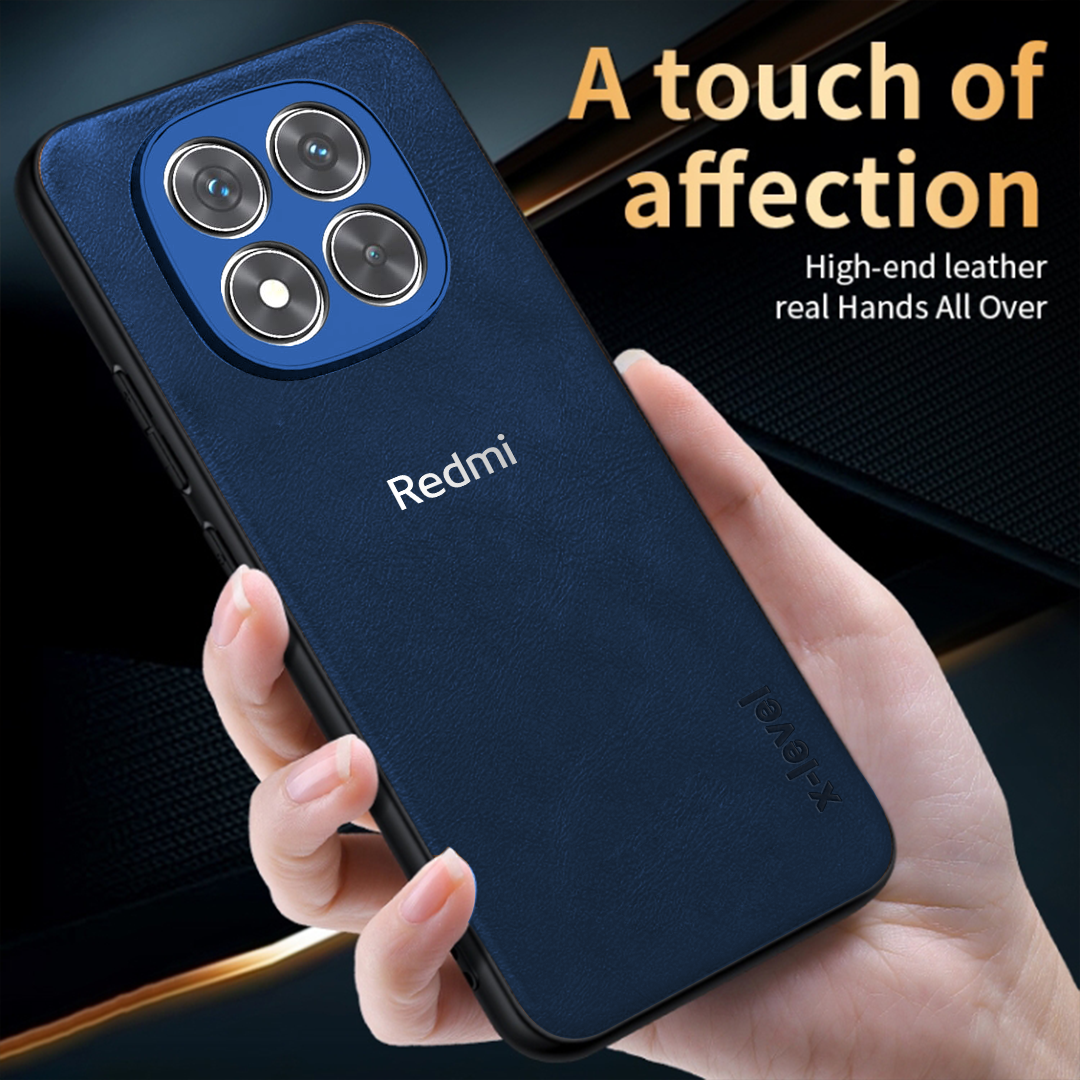 REDMI NOTE 14 PRO 5G Business Style PU LEATHER PROTECTIVE BACK CASE WITH CAMERA PROTECTION