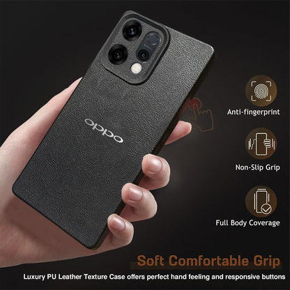Oppo Reno 14 5G Solid Color Leather Texture Matte Phone Back Case