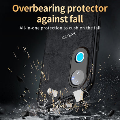 VIVO V50 5G  Business Style PU LEATHER PROTECTIVE BACK CASE WITH CAMERA PROTECTION