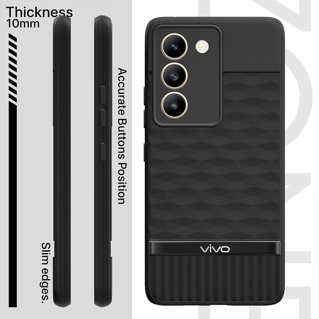 VIVO Y200E 5G 3D Hexa Cube Design Drop Protection | Camera Protection TPU Back Case