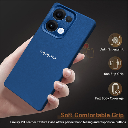 Oppo Reno 13 5G Solid Color Leather Texture Matte Phone Back Case