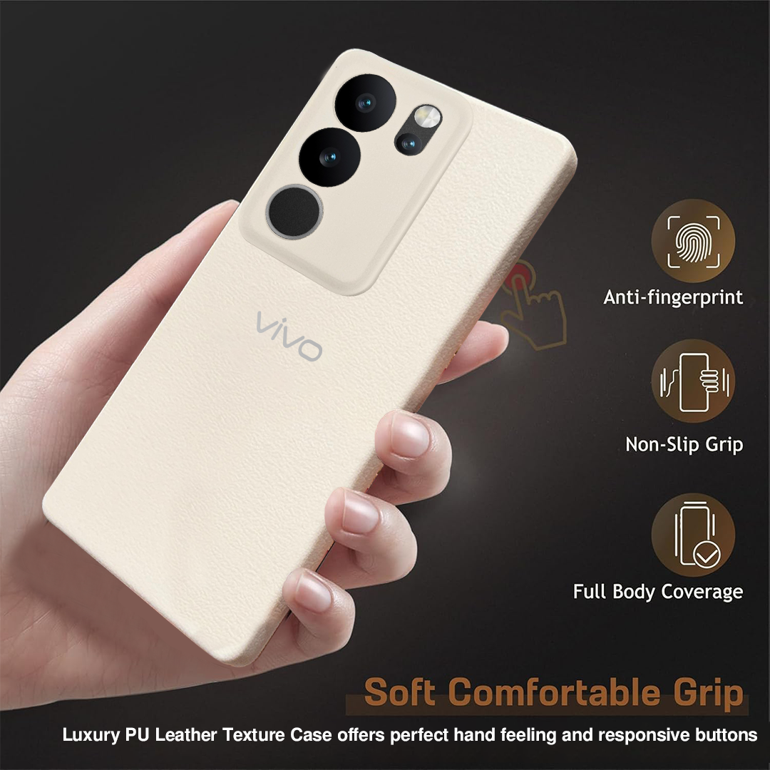 Vivo V29 5G Solid Color Leather Texture Matte Phone Back Case