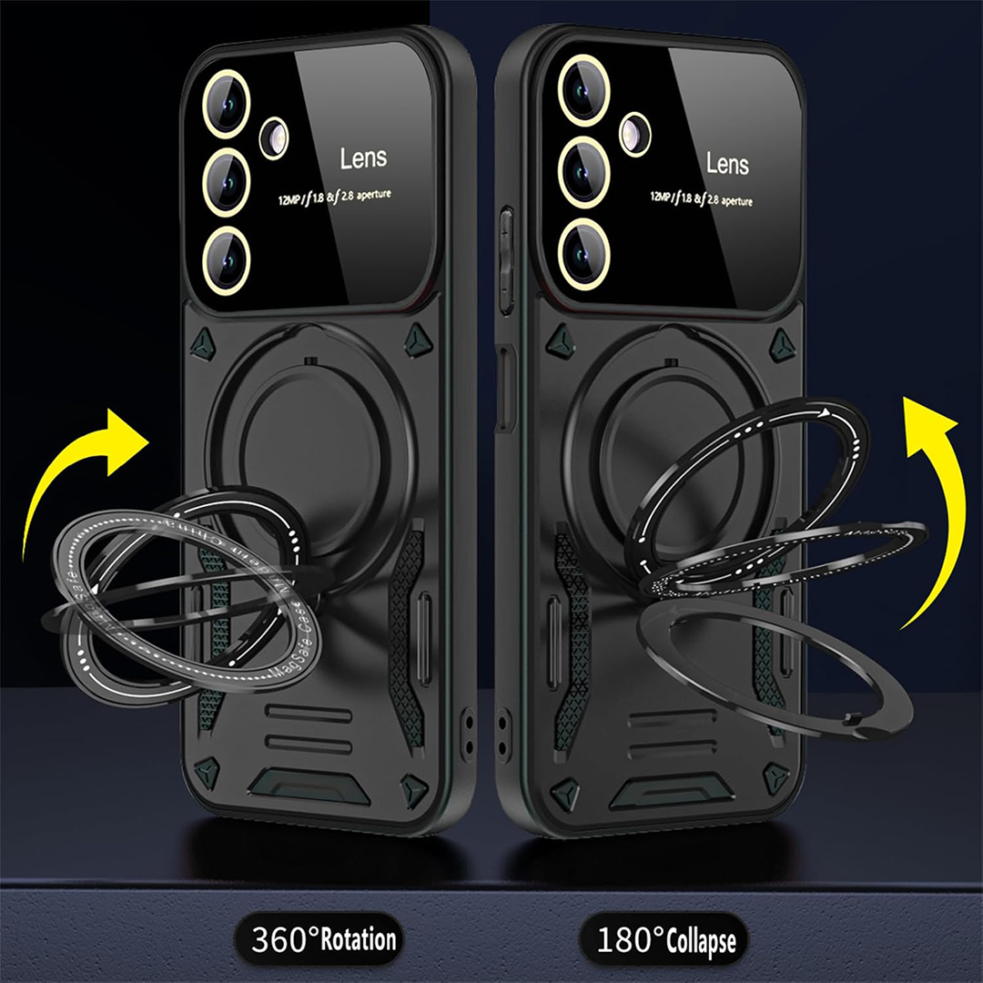 SAMSUNG GALAXY A56 5G Heavy Duty Rugged Shockproof Camera Lens Protector Phone Cover with Kickstand