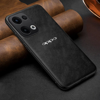 OPPO RENO 13 5G  Business Style  PU LEATHER PROTECTIVE BACK CASE WITH CAMERA PROTECTION