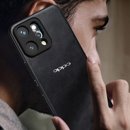 OPPO RENO 14 5G  Business Style PU LEATHER PROTECTIVE BACK CASE WITH CAMERA PROTECTION