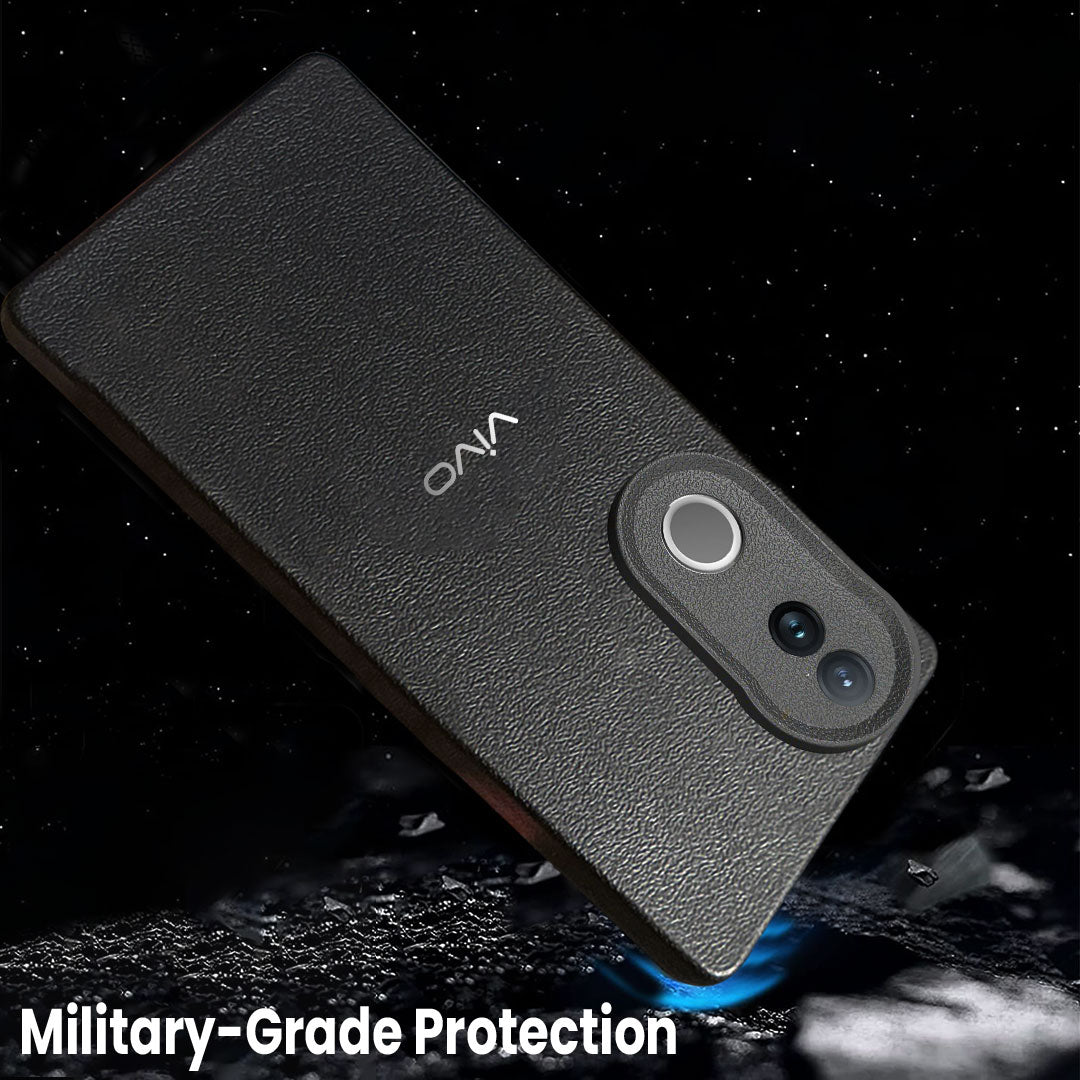 VIVO V50/V50E 5G Solid Color Leather Texture Matte Phone Back Case