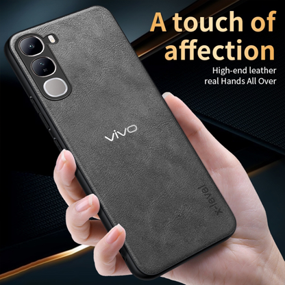 VIVO Y300 5G Business Style PU LEATHER PROTECTIVE BACK CASE WITH CAMERA PROTECTION