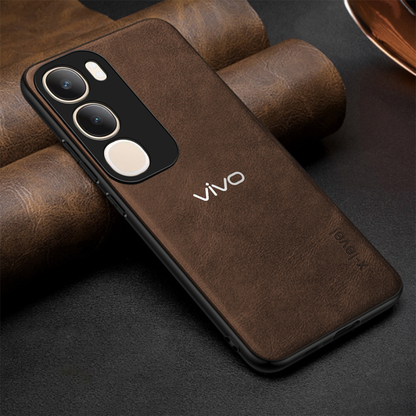 VIVO Y29 5G Business Style PU LEATHER PROTECTIVE BACK CASE WITH CAMERA PROTECTION