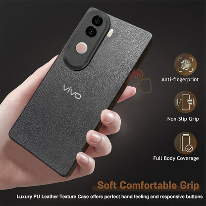 Vivo V40e 5G Solid Color Leather Texture Matte Phone Back Case