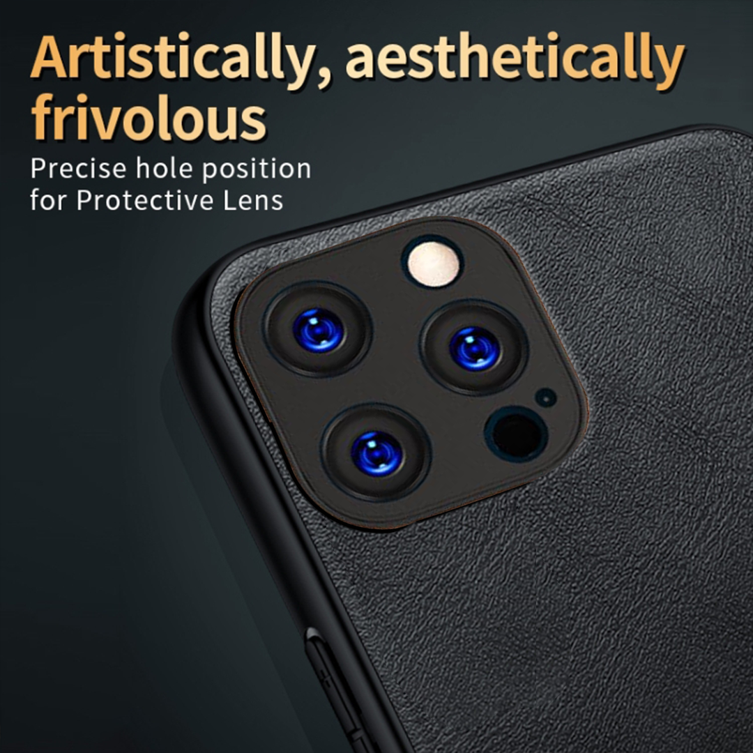 IPHONE 14 PRO 5G Business Style PU LEATHER PROTECTIVE BACK CASE WITH CAMERA PROTECTION