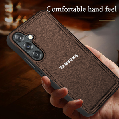 Samsung Galaxy S23 FE 5G Vintage Leather Stitched Protective Back Case