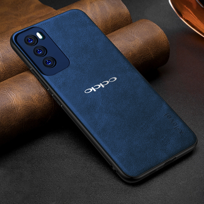 OPPO RENO 12 5G Business Style PU LEATHER PROTECTIVE BACK CASE WITH CAMERA PROTECTION