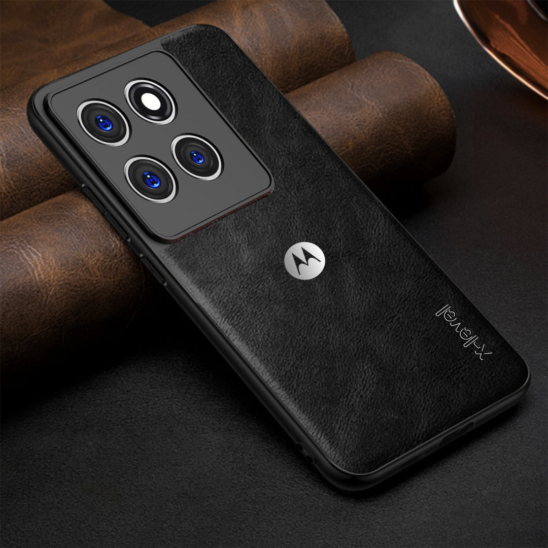MOTOROLA EDGE 60 PRO 5G Business Style PU LEATHER PROTECTIVE BACK CASE WITH CAMERA PROTECTION