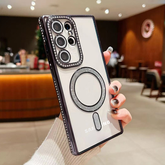 Samsung Galaxy S24 Ultra 5G Diamond Gradient Plated MagSafe TPU With Camera Lens Protection Phone Case