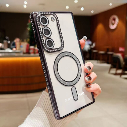 Samsung Galaxy S23 5G Diamond Gradient Plated MagSafe TPU With Camera Lens Protection Phone Case