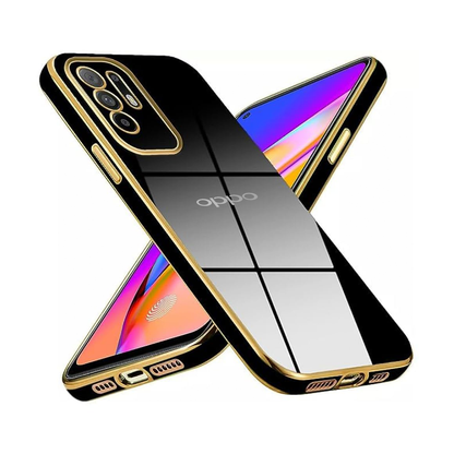 OPPO F19 PRO PLUS ULTRA-SHINE GOLD ELECTROPLATED LUXURIOUS  BACK CASE WITH CAMERA PROTECTION