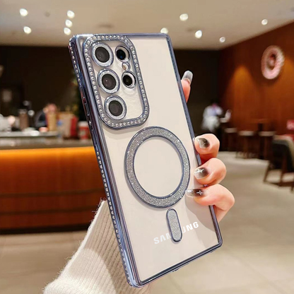 Samsung Galaxy S24 Ultra 5G Diamond Gradient Plated MagSafe TPU With Camera Lens Protection Phone Case