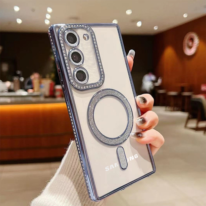 Samsung Galaxy S24 FE 5G Diamond Gradient Plated MagSafe TPU With Camera Lens Protection Phone Case