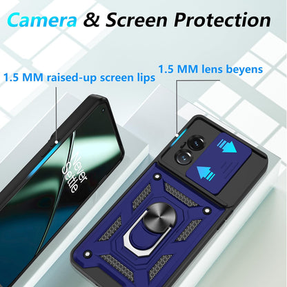 MOTOROLA EDGE 60 STYLUS Armor Military-grade Case With Sliding Camera Cover & 360 Kickstand