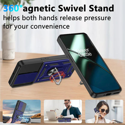 VIVO V40E 5G Armor Military-grade Case With Sliding Camera Cover & 360 Kickstand