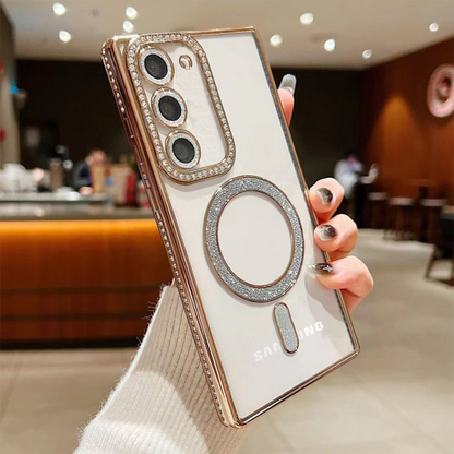 Samsung Galaxy S24 FE 5G Diamond Gradient Plated MagSafe TPU With Camera Lens Protection Phone Case
