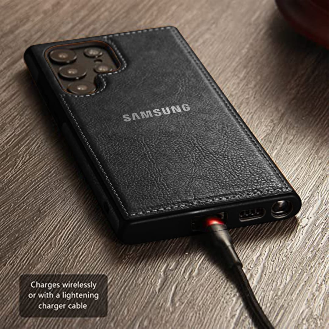 Galaxy S-Series 5G Drop Protection | Raised Camera Edges Protective Back Leather Case