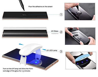 (Pack of 1) UV Full GlueTempered Glass -of your choose phone case model